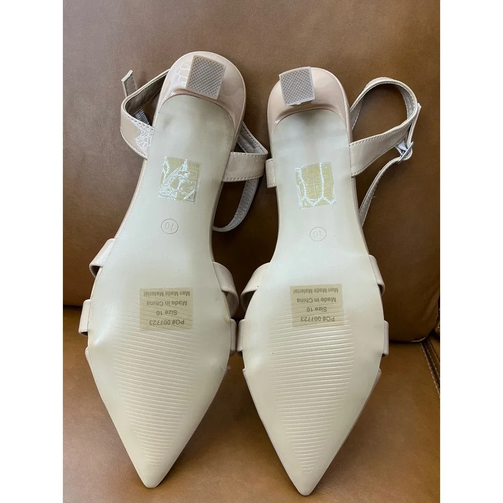 Journee Collection Jazlynn Pump Womens 10 Tan T-Strap Kitten Heel P007723